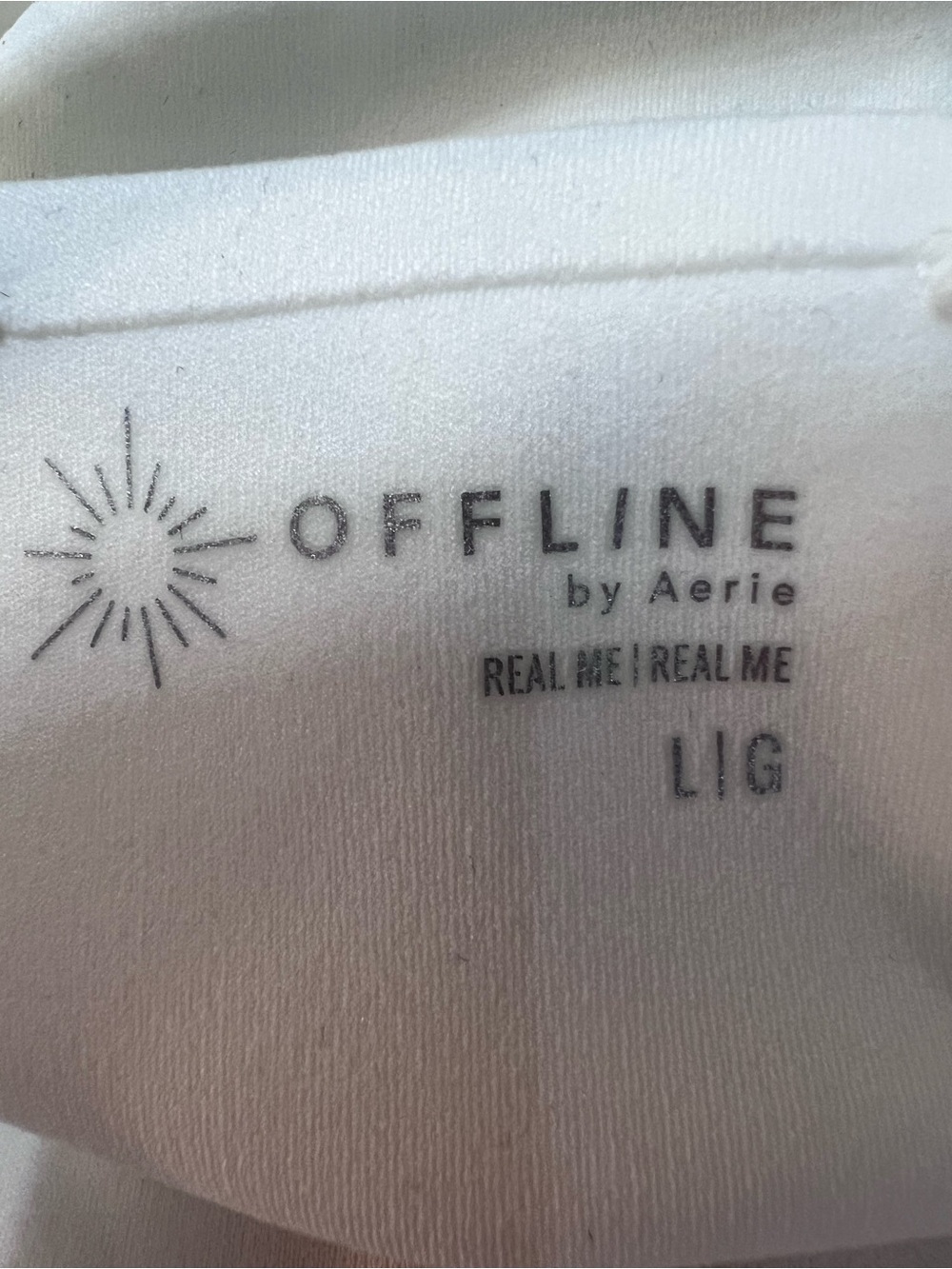 Offline by Aerie White Strappy Crisscross Back Bralette. Size Large. NWT. - Picture 3 of 12